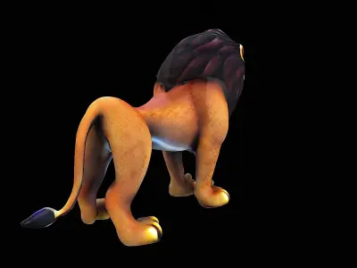 stylized lion 3D model