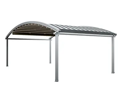 Motorized Pergola 4 chrome matte 3D model