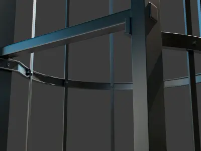 Exterior Metal Ladder Free low-poly 3D model