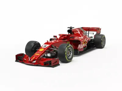 F1 Ferrari SF71H 3D Model High Quality Formula One Racing Car 3D print model