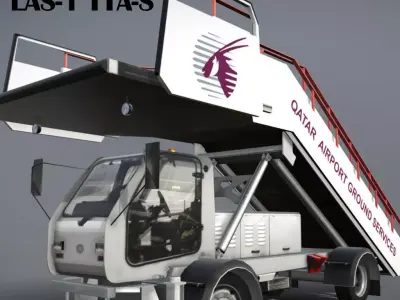 Auto stairs LAS-1 TTA-S Low-poly 3D model