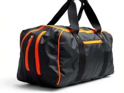 Sporty Duffel Bag Model Pack with Neon Accents Low-poly 3D model