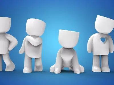 Collection Fat boys planters - 15 models for 3D printing 3D print model