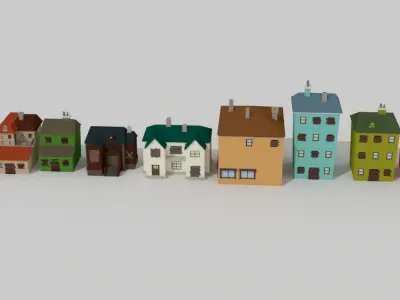 Street Pack Low-poly 3D model