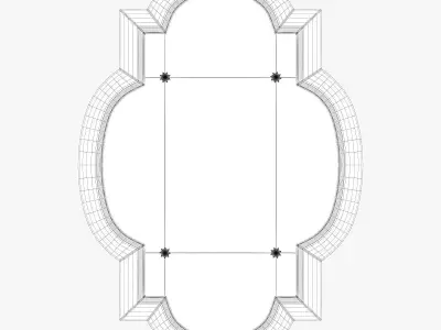 Uttermost andorra gold mirror 3D model