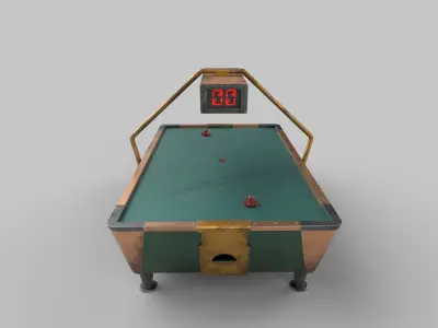 hockey table Low-poly 3D model