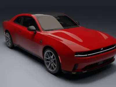Dodge Charger Daytona 2025 Low-poly 3D model