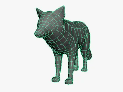 Fox Model Low-poly 3D model