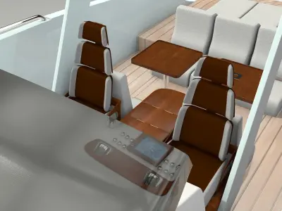 Speed Boat 2 Low-poly 3D model