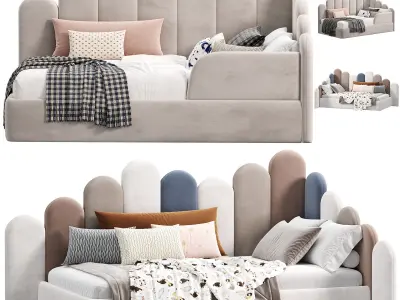ADULT SINGLE BED ARIA 02 SNOWY 3D model
