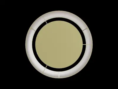 Mini Glass Table Lamp Sunset Orange Low-poly 3D model