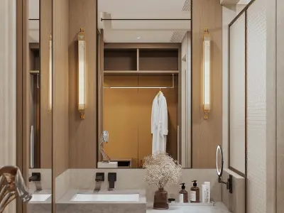 hotel bedroom interior  26 3D model