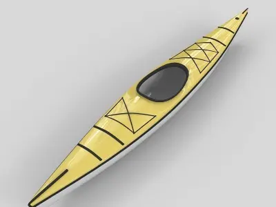 Kayak canoe 3D model