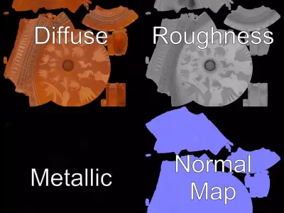 Antique Greek Vase model pack Low-poly 3D model