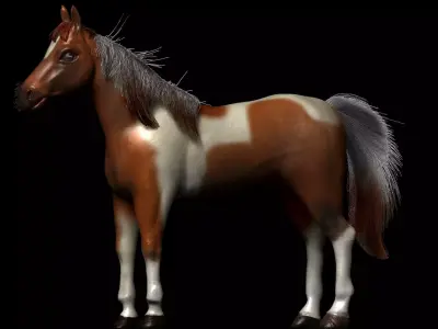 horse Low-poly 3D model