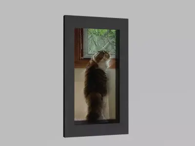 Picture Frame with my cat  Willow Low-poly 3D model