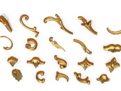 Acanthus Leaves Collection 09 3D model