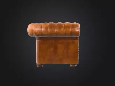 Armchair Elegance Low-poly 3D model
