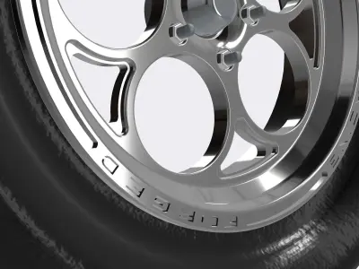 Drag Wheel COMBO Front Weld Magnum 2 17inch 5 stud 3D print model