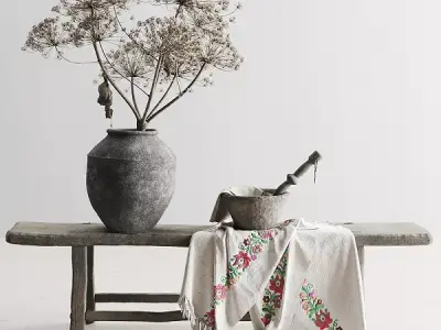 Rustic decorative set  3D model