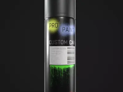 Spray Paint Can Low-poly 3D model