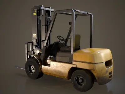 Forklift Truck Low-poly 3D model