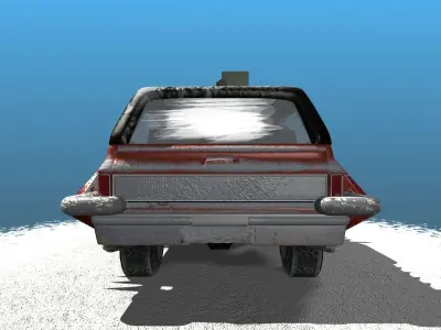 Offroad battle car 01 Low-poly 3D model