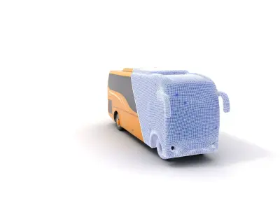 Golden Coach Bus model pack Low-poly 3D model