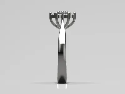 bride flower diamond ring fr0044 3D print model