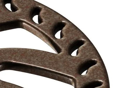 Rusty Bike Disc Rotor 3D model