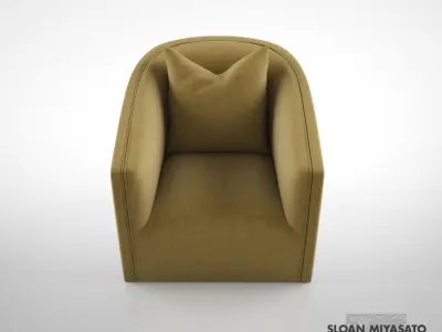 Sloan Misayato Crescent Lounge Chair 3D model