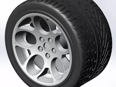 Set of wheels for your scale model of Lambo Acosta 3D print model