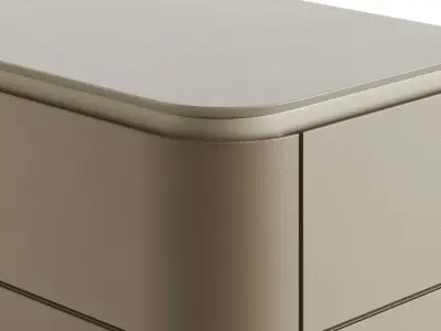 Fendi Edge Low Cabinet Stone Fiddleback Sycamore Low-poly 3D model