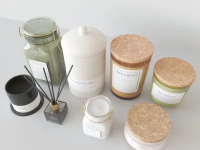 Living Candles Set 3D model