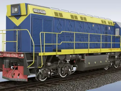 Shunting locomotive TGM-6  3D model