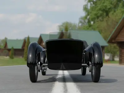 Frazer Nash Old car   Low-poly 3D model