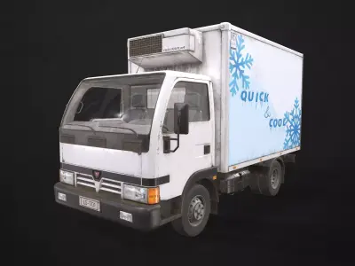 Light Truck Refrigerated Low-poly 3D model