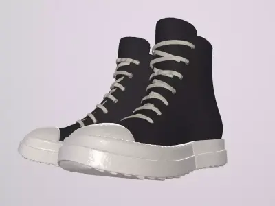 RICK OWENS RAMONES SHOES PBR Low-poly 3D model
