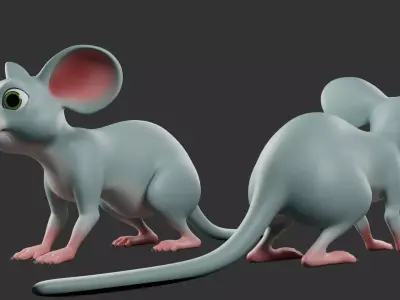 Mouse Stylize II Cartoon Low-poly 3D model