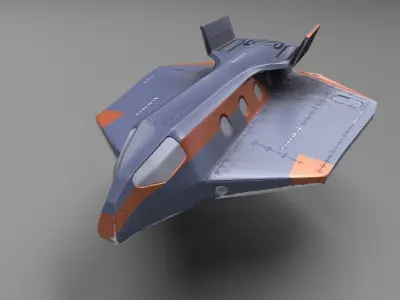 Universal ship-Pak 1 Low-poly 3D model