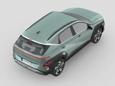 Hyundai Kona 2024 Low-poly 3D model