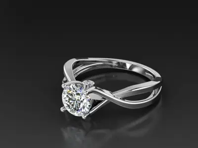 Diamond Jewelry Ring 3D print model 3D print model