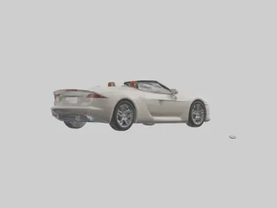 Convertible Sports Car model Low-poly 3D model