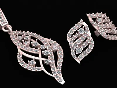 DIAMOND SPIRAL LOCKET SET 3D PRINTABLE MODEL 3D print model