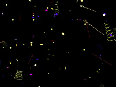 Animated Confetti 3D model