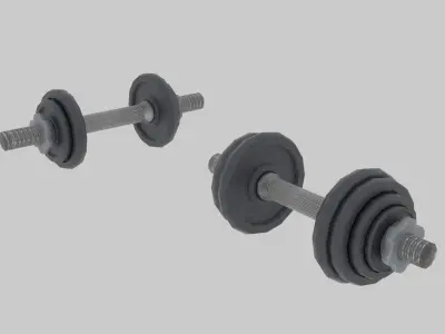 Dumbbell Lowpoly Free low-poly 3D model