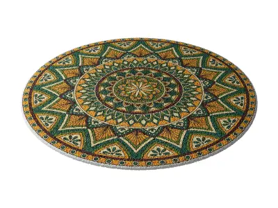 round carpet 18 3D model