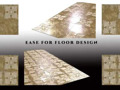 Luxury Floor - Marble Tiles 01 Low-poly 3D model