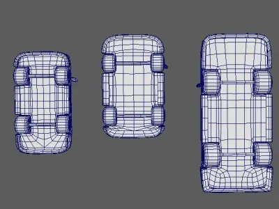 car toons pack  3   Vehicles  3D model