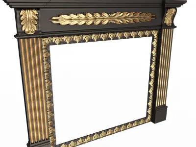 Classic Fireplace 02 Low-poly 3D model